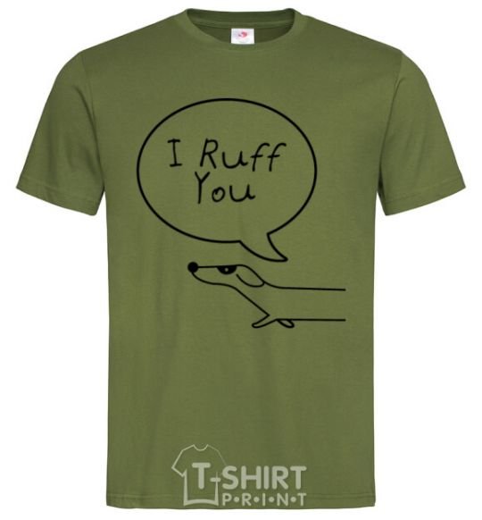 Men's T-Shirt I Ruff you millennial-khaki фото