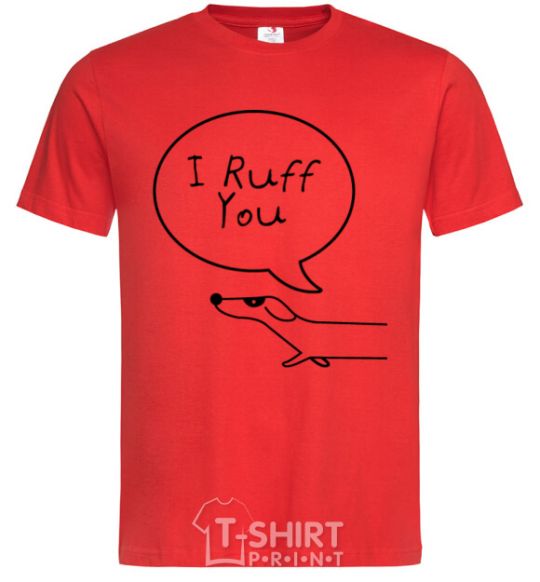 Men's T-Shirt I Ruff you red фото