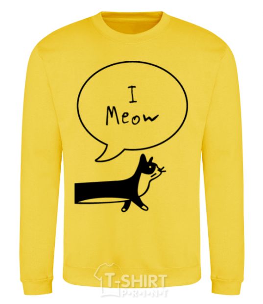 Sweatshirt I Meow yellow фото