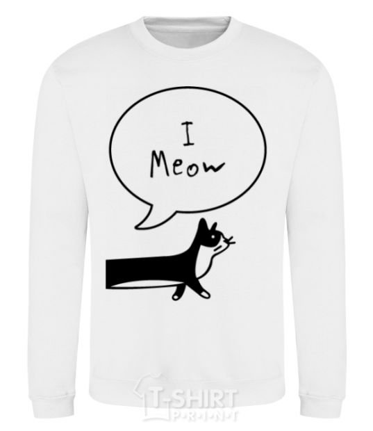 Sweatshirt I Meow White фото