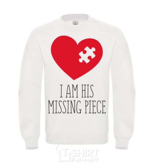 Sweatshirt I am his missing piece White фото