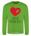 Sweatshirt I am his missing piece orchid-green фото