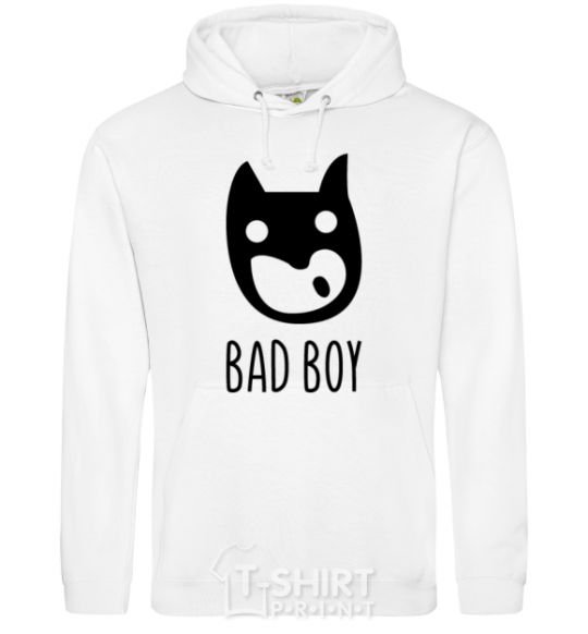 Men`s hoodie the Bad boy picture White фото