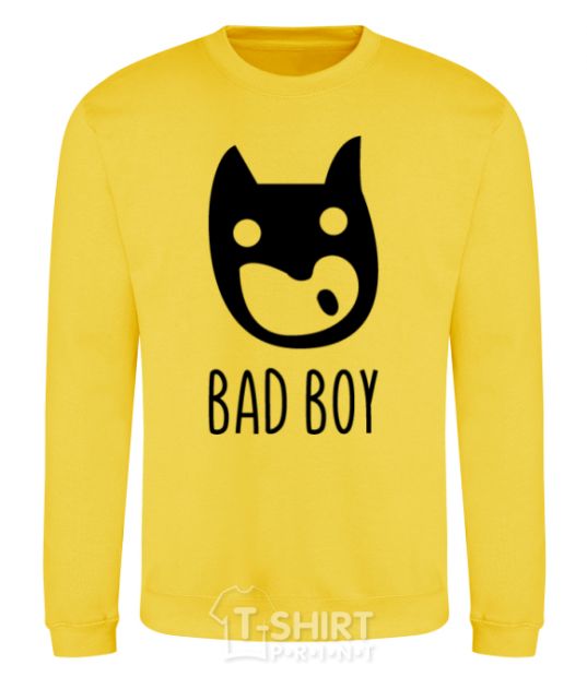 Свитшот рисунок Bad boy Солнечно желтый фото