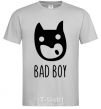 Мужская футболка рисунок Bad boy Серый фото