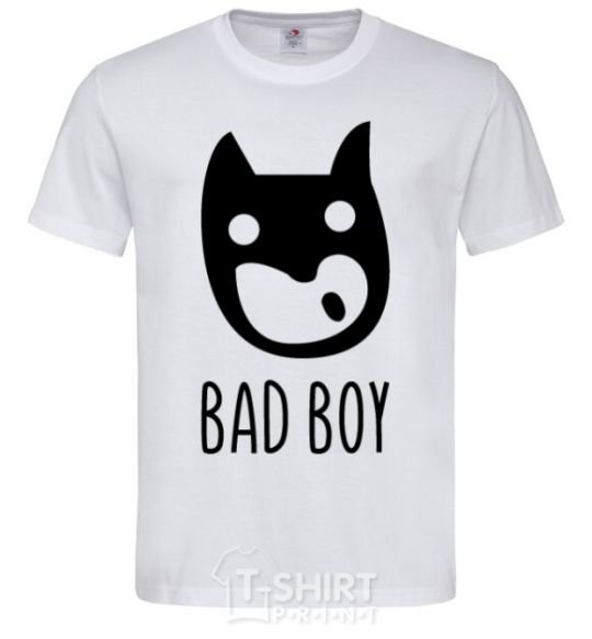 Мужская футболка рисунок Bad boy Белый фото