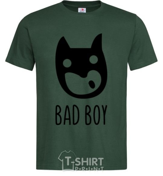 Мужская футболка рисунок Bad boy Темно-зеленый фото