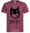 Мужская футболка рисунок Bad boy Бордовый фото