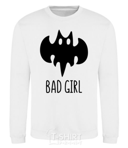 Sweatshirt Bad girl like batman White фото
