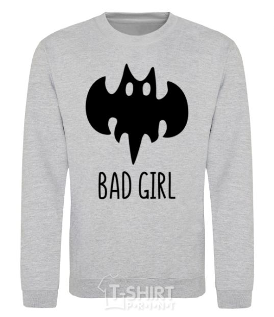 Sweatshirt Bad girl like batman sport-grey фото