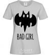 Женская футболка Bad girl like batman Серый фото