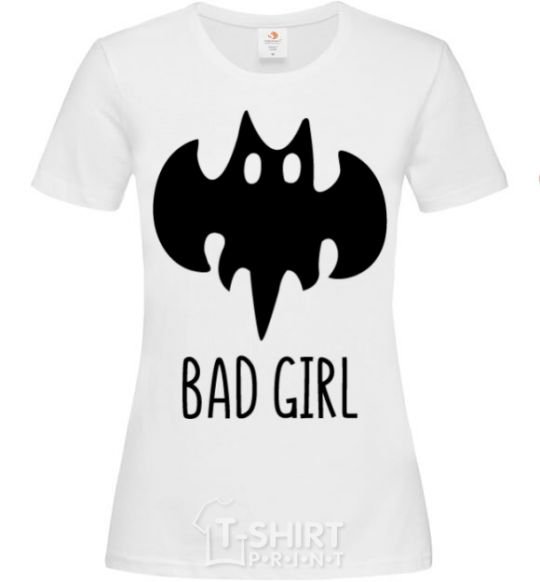 Женская футболка Bad girl like batman Белый фото