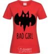 Женская футболка Bad girl like batman Красный фото