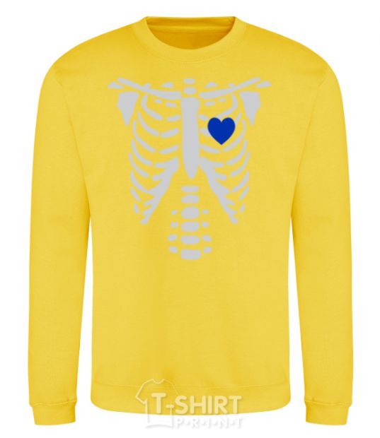 Sweatshirt His skeleton yellow фото
