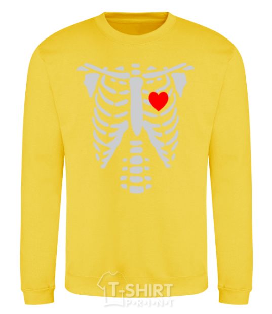 Sweatshirt Her skeleton yellow фото