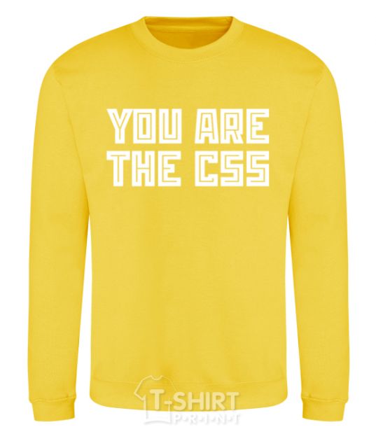 Sweatshirt You are the CSS yellow фото