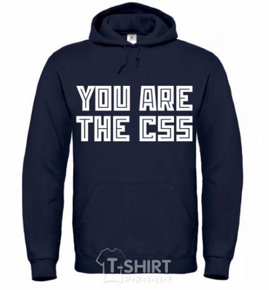 Мужская толстовка (худи) You are the CSS Темно-синий фото