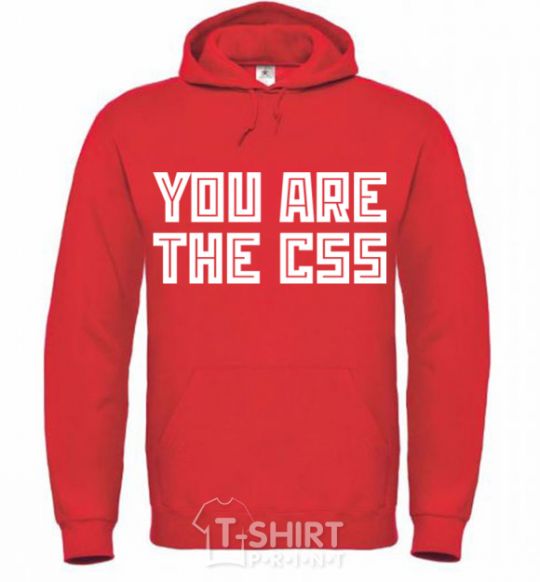 Мужская толстовка (худи) You are the CSS Ярко-красный фото