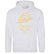 Men`s hoodie Together we can fly yellow sport-grey фото