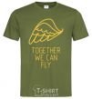 Men's T-Shirt Together we can fly yellow millennial-khaki фото