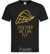 Men's T-Shirt Together we can fly yellow black фото