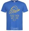 Men's T-Shirt Together we can fly yellow royal-blue фото