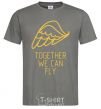 Men's T-Shirt Together we can fly yellow dark-grey фото