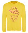 Sweatshirt Together we can fly pink yellow фото