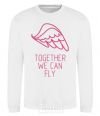 Sweatshirt Together we can fly pink White фото