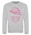 Sweatshirt Together we can fly pink sport-grey фото