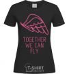 Женская футболка Together we can fly pink Черный фото