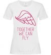 Женская футболка Together we can fly pink Белый фото