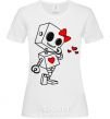 Women's T-shirt Robot girl White фото