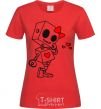 Women's T-shirt Robot girl red фото