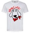 Мужская футболка Hands off dog Белый фото