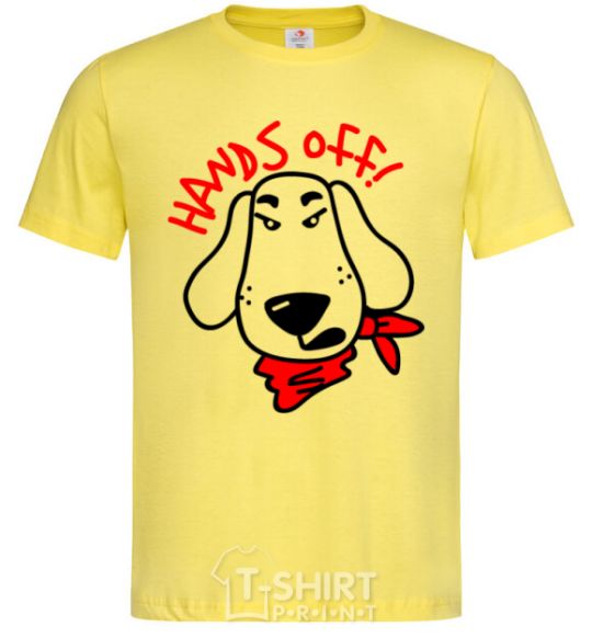 Men's T-Shirt Hands off dog cornsilk фото