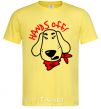 Мужская футболка Hands off dog Лимонный фото
