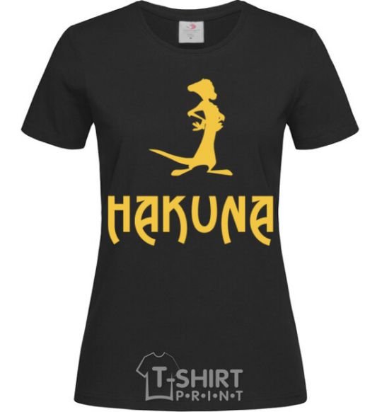 Women's T-shirt Hakuna black фото