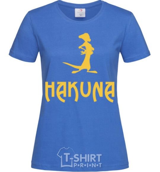 Women's T-shirt Hakuna royal-blue фото