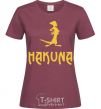 Женская футболка Hakuna Бордовый фото