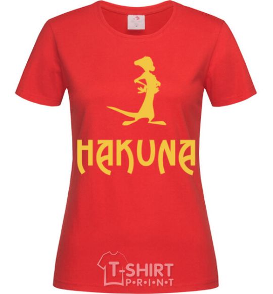 Women's T-shirt Hakuna red фото