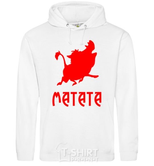 Men`s hoodie Matata White фото