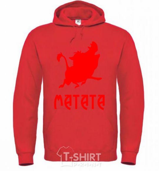 Men`s hoodie Matata bright-red фото