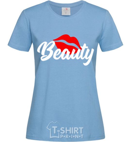 Women's T-shirt Beauty sky-blue фото
