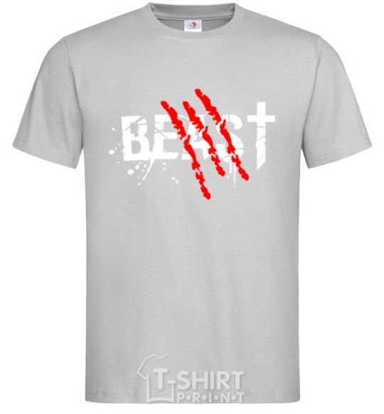 Men's T-Shirt Beast grey фото