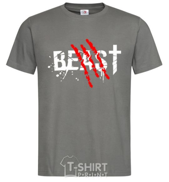 Men's T-Shirt Beast dark-grey фото