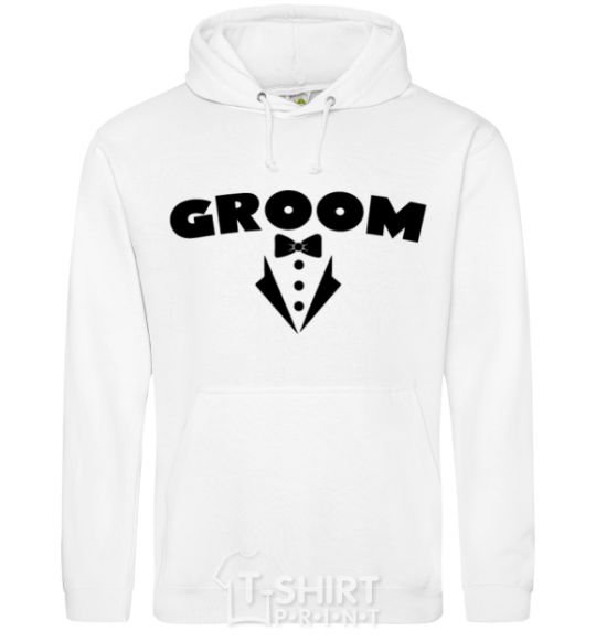 Мужская толстовка (худи) Groom V.1 Белый фото