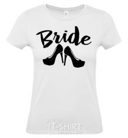 Women's T-shirt Bride Heels White фото