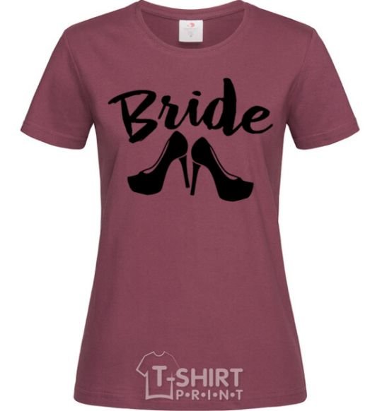 Women's T-shirt Bride Heels burgundy фото