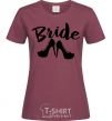 Women's T-shirt Bride Heels burgundy фото